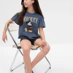 Mickey Mouse Print T-Shirt-5