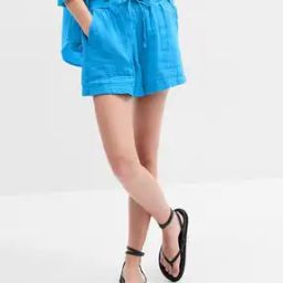 Cotton Shorts with Elasticated Waist-picture-24