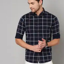 Checked Shirt with Patch Pocket-image-80