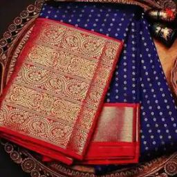 Women Geometric Woven Banarasi Silk Saree-picture-22