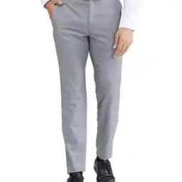 Men Checked Flat-Front Trousers-picture-16
