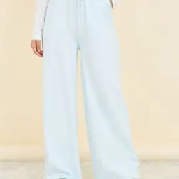 Women Flared Joggers with Elasticated Drawstring Waist-image-82