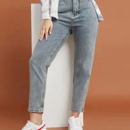 Lightly Washed Vintage High-Rise Mom Jeans-image-82