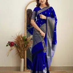 anjaneya sarees Woven Banarasi Saree with Contrast Border-picture-13