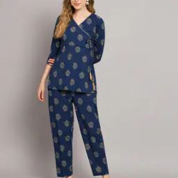 Bandhej Print Angrakha Top & Pants Set-image-50