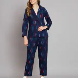 Ikat Print Blazer & Pants Set-4