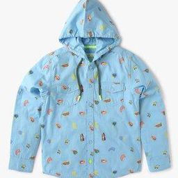 Printed Hooded Shirt-image-87