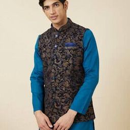 manyavar Floral Print Nehru jacket-picture-40