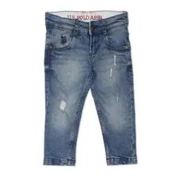 Mid-Washed Distress Slim Fit Jeans-picture-43