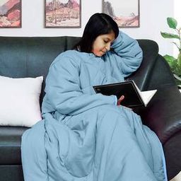 Microfiber Polyester Wearable Single Comforter with Sleeve-35