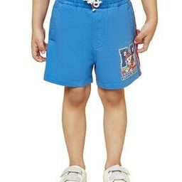 Typographic Print Shorts with Elasticated Drawstring Waist-image-29