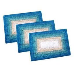 Set of 3 Anti Skid Cotton Door Mat 16"x24"-65