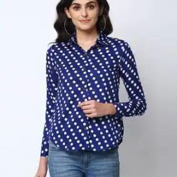 Polka-dot Print Full Sleeves Shirt-picture-1