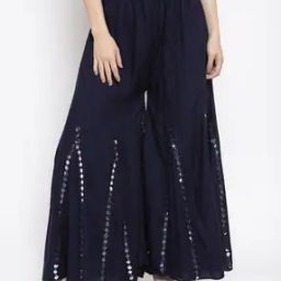 Embellished Shararas with Elasticated Waistband-image-7