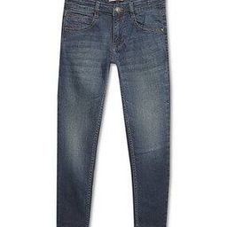 Mid-Wash Straight Fit Jeans-image-4