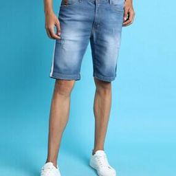 Washed Denim Shorts-image-48
