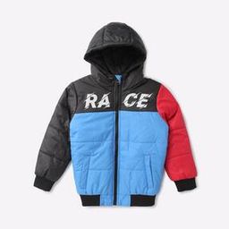 Colourblock Hooded Puffer Jacket-image-33