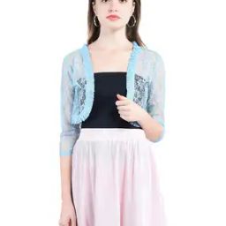 Floral Lace Cropped Shrug-19