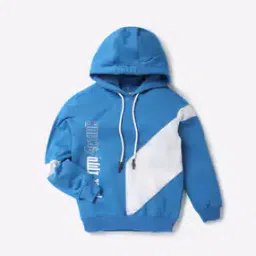 Colourblock Hoodie with Typographic Print-30