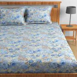 Printed Double Bedsheet with 2 Pillow Covers-43