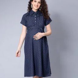 Micro Print A-Line Dress-6