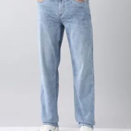Men Heavy Washed Relaxed Jeans-image-3