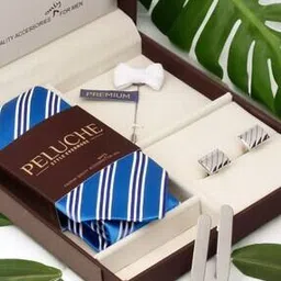 Set of 6 Striped Tie & Cufflinks-16