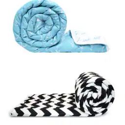 Set of 2 Printed Microfiber Reversible Single Comforters-19