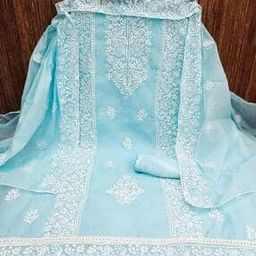 Women Embroidered Unstitched Dress Material-image-3