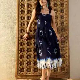 Women Tie & Dye Print A-Line Dress-image-58