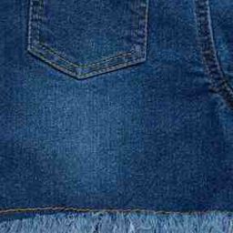Girls Washed Regular Fit Shorts with Frayed Hem-picture-29