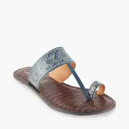 Women Floral Print Toe-Ring Flat Sandals-picture-13