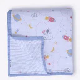 Reach For The Stars Space Print Reversible Muslin Blanket-image-43