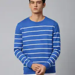 Striped Crew-Neck Sweatshirt-image-97