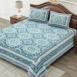144 TC Printed King Size Bedsheet with Pillow Covers-image-24