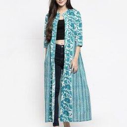 Floral Print Open-Front Shrug-4