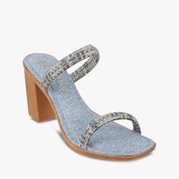 Women Checked Strap Open-Toe Chunky Heels-image-20