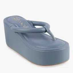 Women Brand Print T-Strap Wedges-image-28