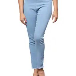 High-Rise Jeggings with Elasticated Waistband-image-62