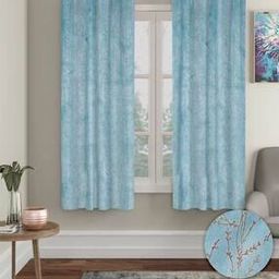 Set of 2 Leaf Print Window Curtains-25