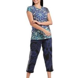 Floral Print Top & Capris Set-image-36