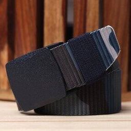 Men Wide Belt with Military Buckle Closure-image-52