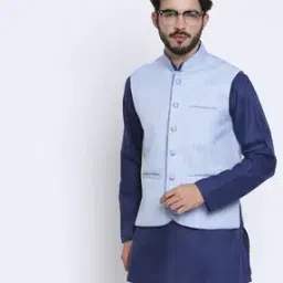 Nehru Jacket with Welt Pockets-image-34