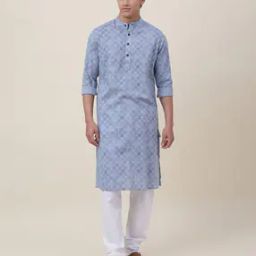 Geometric Print Slim Fit Kurta-image-30