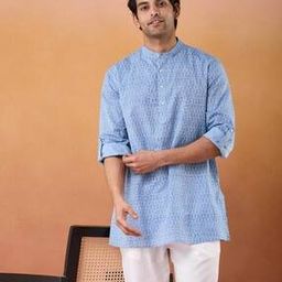 fabindia Men Relaxed Fit Long Kurta-picture-17