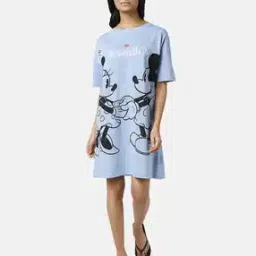 dreamz by pantaloons Women Graphic Nightshirt with Round Neck-picture-11