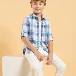 Boys Checked Regular Fit Shirt-47