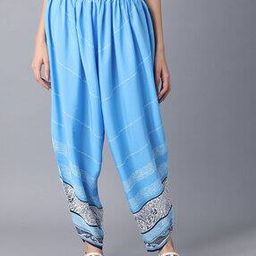 Printed Salwar with Elasticated Waist-image-39