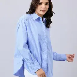 Women Striped Oversized Fit Shirt-image-34