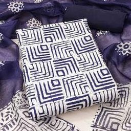 Women Geometric Print Unstitched Dress Material-picture-11